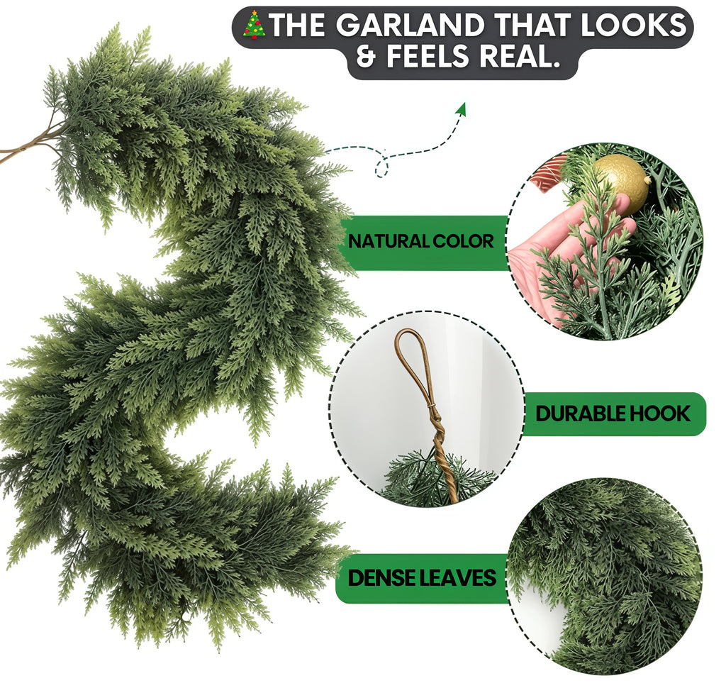 Jingle Joy™ 6 Ft Real Touch Cedar Garland