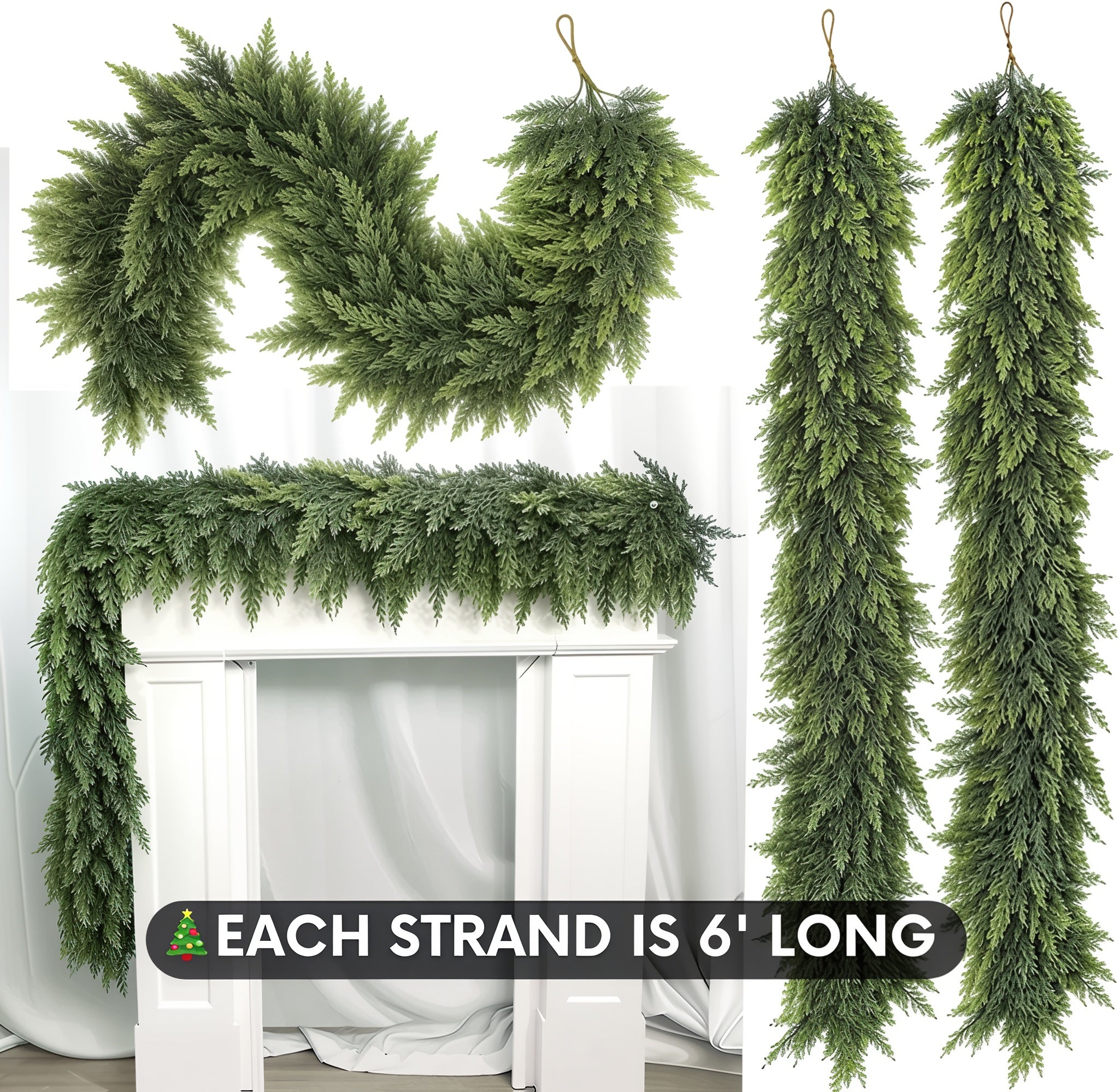 Jingle Joy™ 6 Ft Real Touch Cedar Garland