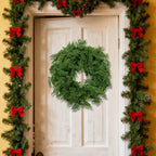 6 Ft Real Touch Pine Cedar Cypress Christmas Garland for Home Decorations - Artificial Greenery Festive Accents